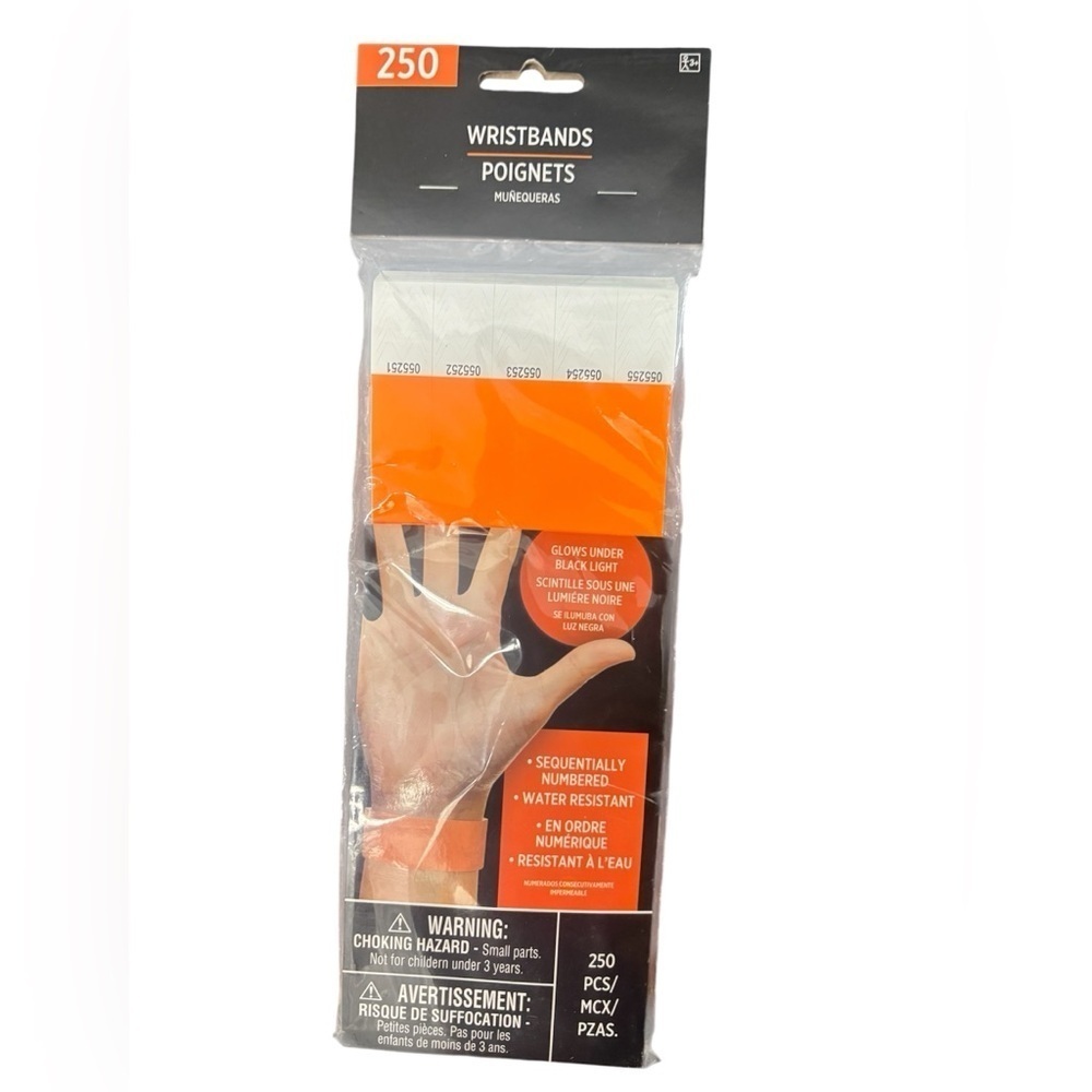 Orange Event Wristbands pack of 250